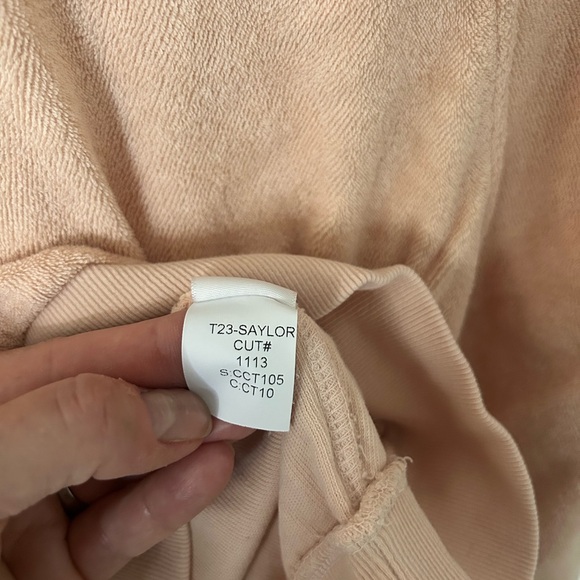 PERFECTWHITETEE SAYLOR TERRY SWEATSHIRT IN PEACHES & CREAM SIZE MEDIUM - Picture 6 of 7